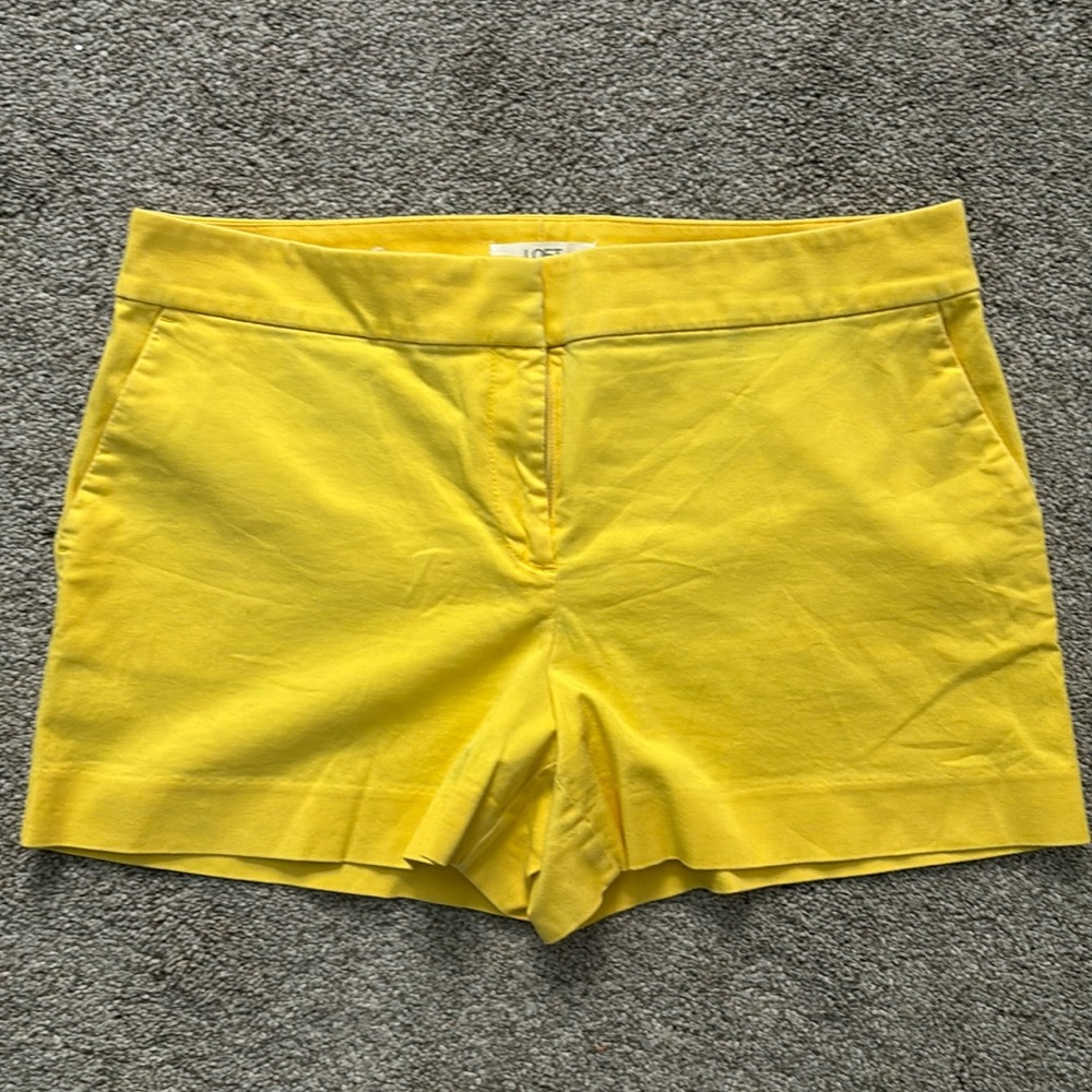 Loft sunny yellow Cotton shorts